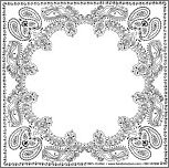 Paisley Bandannas, Open  Centers, 100% Organic, Custom Printed Bandannas., wholesale white bandanas,