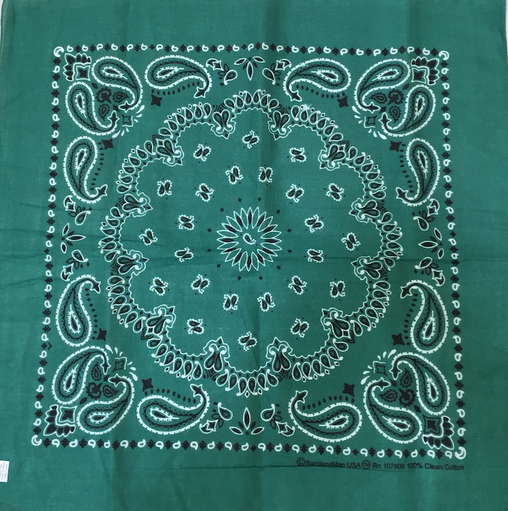 Green Paisley Bandanas