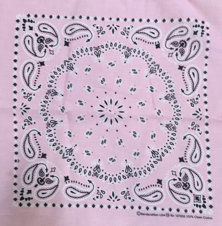 Lt Pink Paisley Wholesale Bandanna