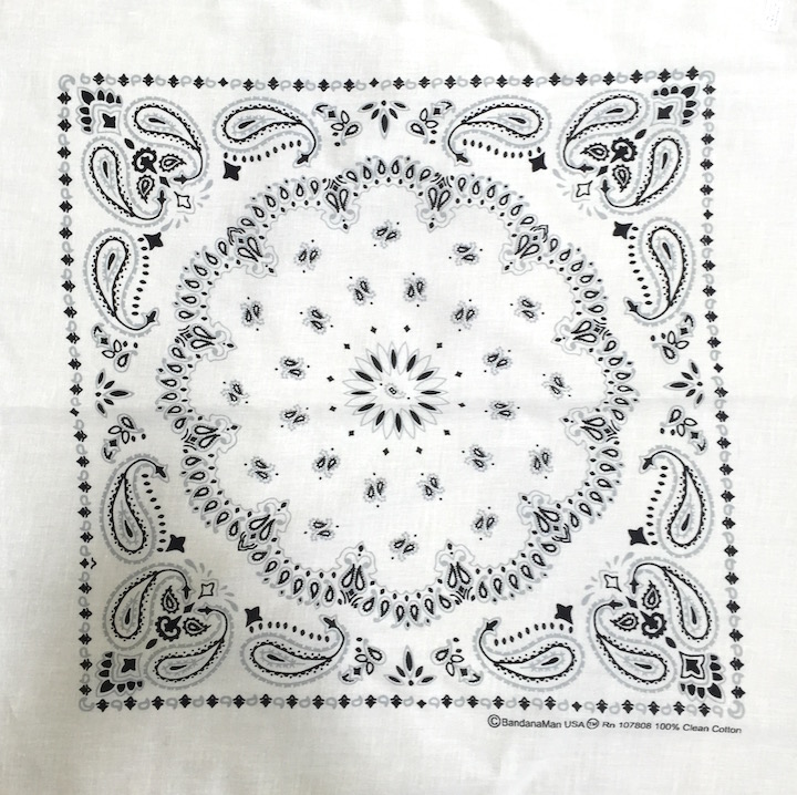 White Paisley Bandanas